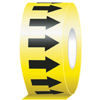Directional Flow Arrow Tapes, 104', Black on Yellow Equipment World