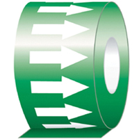 Directional Flow Arrow Tapes, 108', White on Green Equipment World