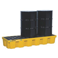 EcoPolyBlend Spill Control Pallets - Without Drain, 75 US gal. Spill Capacity, 73" x 25" x 11.6" Equipment World
