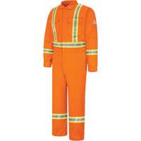 Combinaisons r&eacute;sistantes au feu avec bandes r&eacute;fl&eacute;chissantes, Taille 38, Orange, 12,2 cal/cm² Equipment World