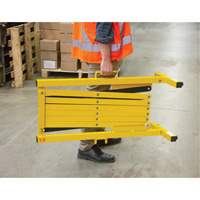 Expandable Barrier, 37" H x 11' L, Black/Yellow Equipment World