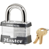 Cadenas lamin&eacute;, Argent, Cl&eacute;s identiques, Acier lamin&eacute;, Largeur de 2" Equipment World