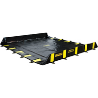 Rigid-Lock QuickBerm&reg;, 745 US gal. Capacity, 10' W x 10' L x 12" H, Stake Wall Equipment World