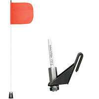 Tiges de s&eacute;curit&eacute; pour travaux l&eacute;gers Safety Whip, Fixation Fen&ecirc;tre, Hauteur 5', Orange Equipment World