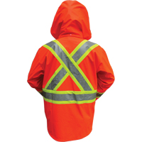 Hi-Vis FR/PU Safety Rain Jackets, Small, High Visibility Orange Equipment World