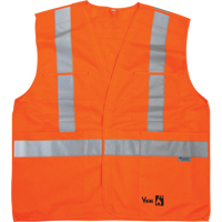 Fire Retardant Safety Vest, High Visibility Orange, Medium/Small, Polyester Equipment World