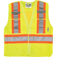 Traffic Safety Vest, High Visibility Lime-Yellow, Medium/Small, Polyester Equipment World