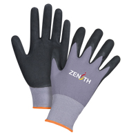 ZX-1 Premium Touchscreen Compatible Gloves, 7/Small, Nitrile/Foam Nitrile Coating, 15 Gauge, Nylon Shell Equipment World
