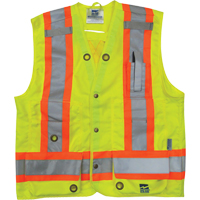 Surveyor Safety Vest, High Visibility Lime-Yellow, Small, Polyester Equipment World