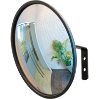 Convex Mirror with Bracket, Indoor/Outdoor, 12" Diameter Equipment World