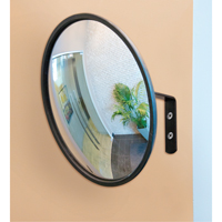 Convex Mirror with Bracket, Indoor/Outdoor, 12" Diameter Equipment World