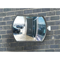 Roundtangular Convex Mirror with Telescopic Arm, 12" H x 18" W, Indoor/Outdoor Equipment World
