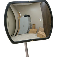 Roundtangular Convex Mirror with Telescopic Arm, 12" H x 18" W, Indoor/Outdoor Equipment World