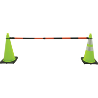 Retractable Cone Bar, 7' 5" Extended Length, Black/Orange SDP614 | Equipment World