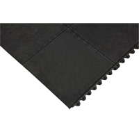 Anti-Fatigue Matting, Smooth, 3' x 3' x 1/2", Black, Natural Rubber Equipment World