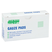 Gaze, Tampon, 3" lo x 3" la, St&eacute;rile, Dispositif m&eacute;dical Classe 1 Equipment World