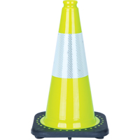 Premium Traffic Cone, 18", Lime Green, 6" Reflective Collar(s) SDS934 | Equipment World