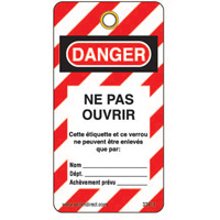 Lockout Tags, Plastic, 3" W x 5-3/4" H, French Equipment World