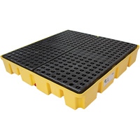 Poly-Slim-Line Spill Pallet without Drain, 66 US gal. Spill Capacity, 49" x 49" x 8.75" Equipment World
