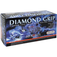 Diamond Grip Examination Gloves, X-Small, Latex, 8 mils, Powder-Free, Natural, Class 2 Equipment World