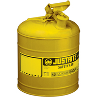 Safety Cans, Type I, Steel, 2 US gal., Yellow, FM Approved/UL/ULC Listed Equipment World