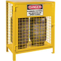 Gas Cylinder Cabinets, 2 Cylinder Capacity, 30" W x 17" D x 37" H, Yellow SEB837 | Equipment World