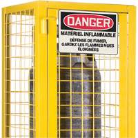 Armoire de s&eacute;curit&eacute; pour cylindres de gaz conforme aux normes de la CSA, nbre de bouteilles: 2, 17" , 17" , 69" , Jaune Equipment World