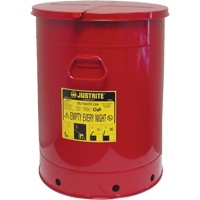 Hand Operated Oily Waste Can, FM Approved/UL Listed, 21 US gal., Red Equipment World