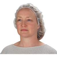 Non-Woven Bouffant Caps, Polypropylene, 21"/Large, White Equipment World