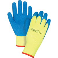 High Visibility Coated Gloves, 7/Small, Rubber Latex Coating, 7 Gauge, Terry Shell Equipment World