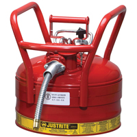 D.O.T. AccuFlow Safety Cans, Type II, Steel, 2.5 US gal., Red, FM Approved Equipment World