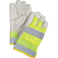Yellow High-Visibility Superior Warmth Fitters Gloves, Large, Grain Cowhide Palm, Thinsulate Inner Lining Equipment World