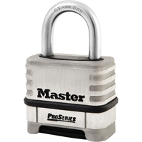 ProSeries&reg; Combination Padlock, Silver, Stainless Steel, 2-1/4" Width Equipment World