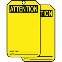 Safety Tags, Cardstock, 3-1/8" W x 5-7/8" H, French Equipment World