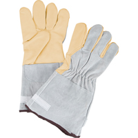Standard-Duty Snug Wrist Work Gloves, Large, Grain Cowhide Palm Equipment World