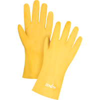 Gants &agrave; fini rugueux et r&eacute;sistants aux produits chimiques, Taille 9, 12" lo, PVC, Doublure en Interlock, 47-mil Equipment World