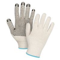 Lightweight Dotted String Knit Gloves, Poly/Cotton, Single Sided, 7 Gauge, X-Large Equipment World
