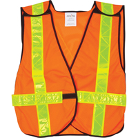 Standard-Duty Safety Vest, High Visibility Orange, Medium, Polyester SEF093 | Equipment World