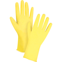 Canary Yellow Chemical-Resistant Gloves, Size 7, 12" L, Latex, Flock-Lined Inner Lining, 15-mil Equipment World