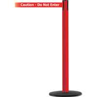 Advance TensaBarrier&reg; Barrier Post, Steel, 36" H, White/Red Tape, 7.5' Tape Length Equipment World