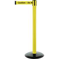 Advance TensaBarrier&reg; Barrier Post, Steel, 36" H, Black/Yellow Tape, 7.5' Tape Length Equipment World