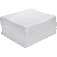 Feuilles absorbantes souffl&eacute;es de premi&egrave;re qualit&eacute;, Huile seulement, 15" x 18", 15 gal. d'absorption Equipment World