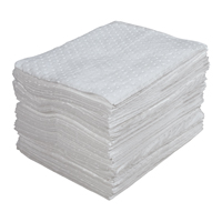 Premium Laminated (SMS) Sorbent Pads, Oil Only, 15" x 17", 25 gal. Absorbancy Equipment World