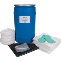 Trousse de lutte contre les d&eacute;versements pour &eacute;tabli, Huile seulement, Baril, Absorbance de 30 gal. US Equipment World