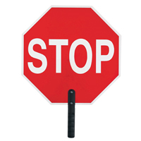 "Stop" Traffic Sign, 18" x 18", Plastic, English with Pictogram Equipment World