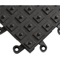ErgoDeck&reg; Matting With Integrated No-Slip Cleats No. 552, PVC, 1-1/2' W x 1-1/2' L, 7/8" Thick, Black Equipment World