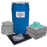 Trousse de lutte contre les d&eacute;versements pour &eacute;tabli, Universel, Baril, Absorbance de 30 gal. US Equipment World