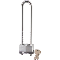 Laminated Padlock, Silver, Keyed Different, Laminated Steel, 1-3/4" Width Equipment World