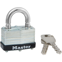 Laminated Padlock, Silver, Keyed Alike, Laminated Steel, 1-3/4" Width Equipment World