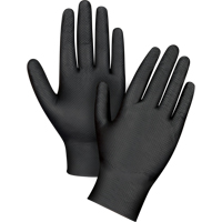 Heavyweight Tactile Grip Examination Gloves, X-Small, Nitrile, 8-mil, Powder-Free, Black Equipment World